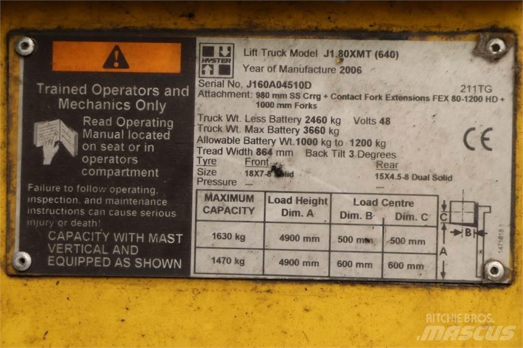 Hyster J1.80XMT Elektriske trucker