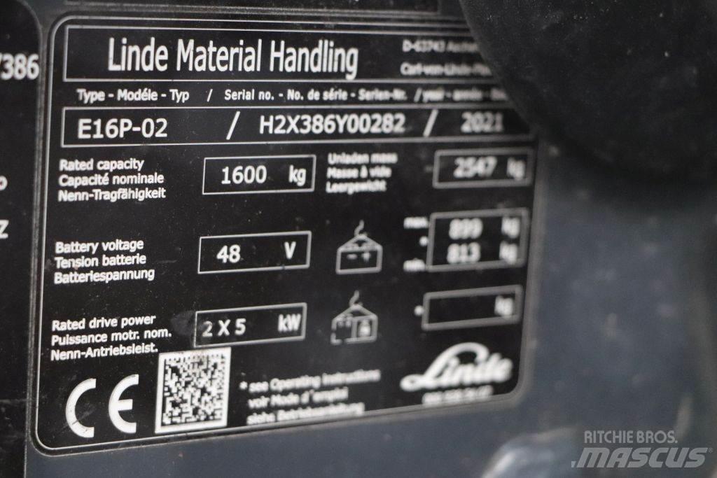Linde E16P-02 Elektriske trucker