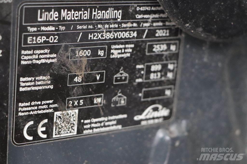 Linde E16P-02 Elektriske trucker