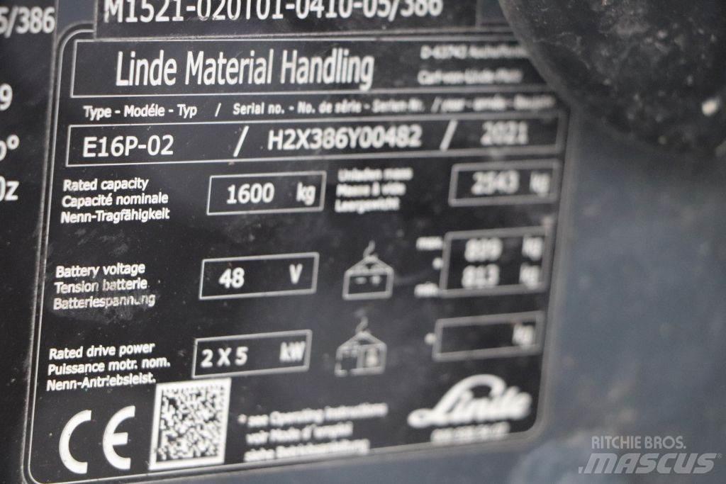 Linde E16P-02 Elektriske trucker