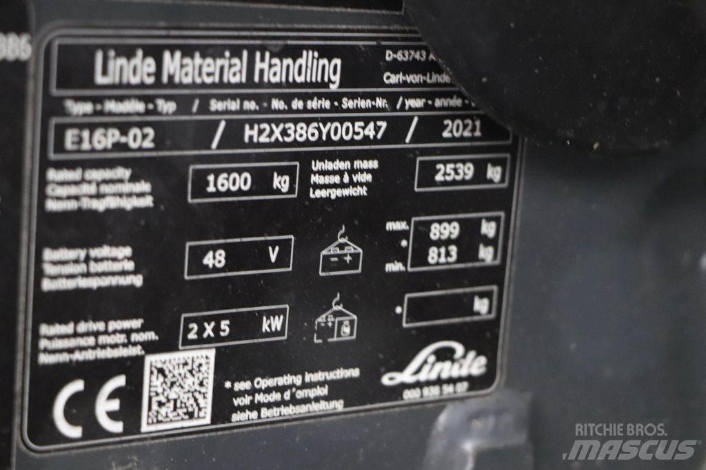 Linde E16P-02 Elektriske trucker