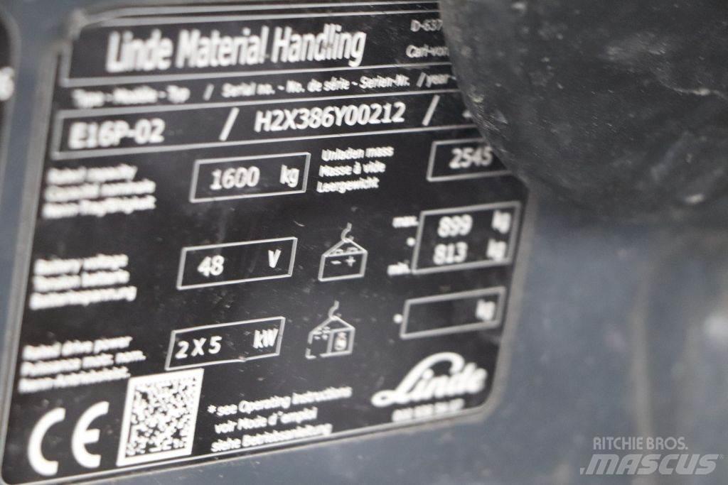 Linde E16P-02 Elektriske trucker