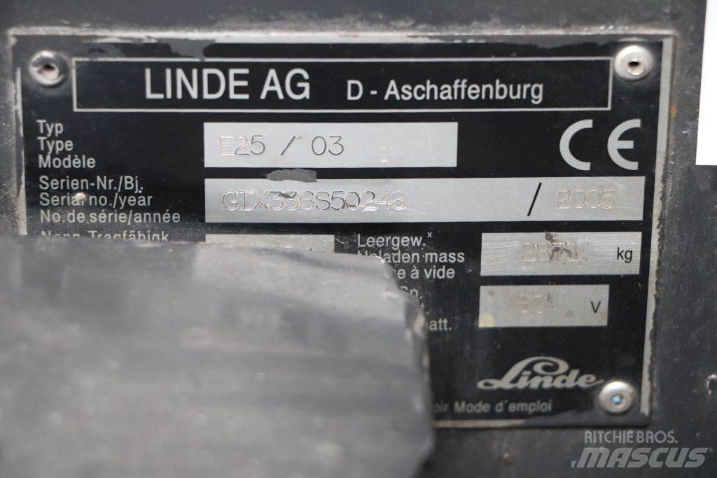 Linde E25S/03 Elektriske trucker