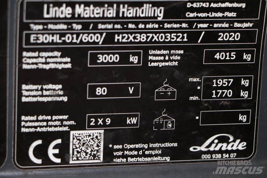 Linde E30HL-01/600 Elektriske trucker