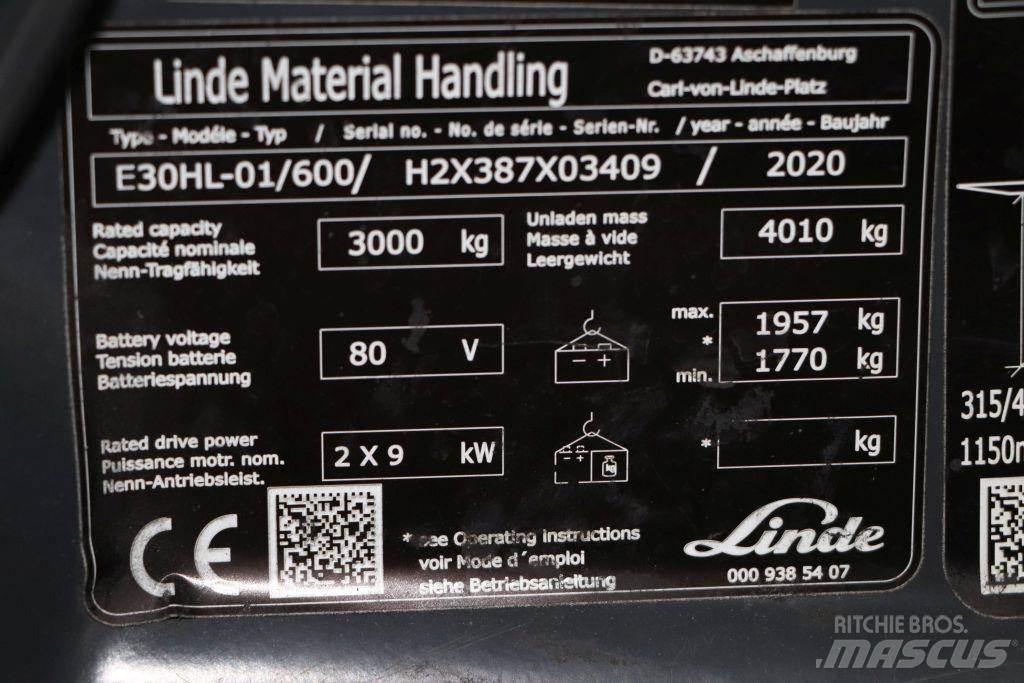 Linde E30HL-01/600 Elektriske trucker