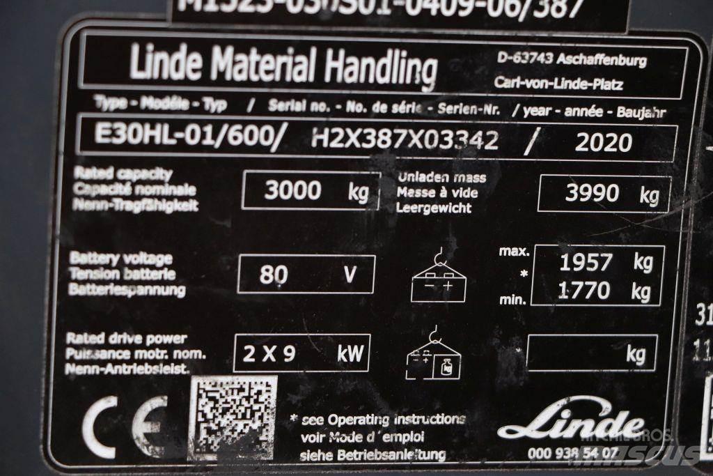 Linde E30HL-01/600 Elektriske trucker
