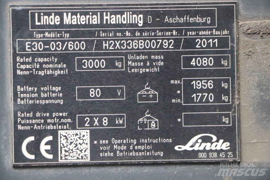 Linde E30S-03/600 Elektriske trucker