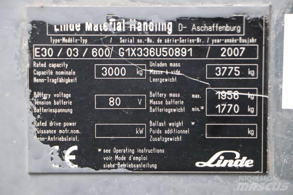 Linde E30S-03/600 Elektriske trucker