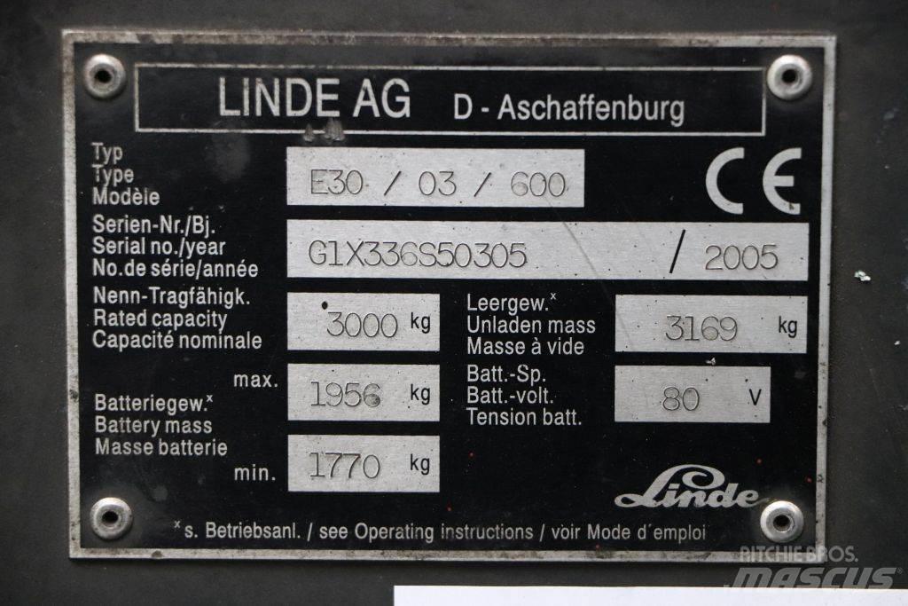 Linde E30S-03/600 Elektriske trucker