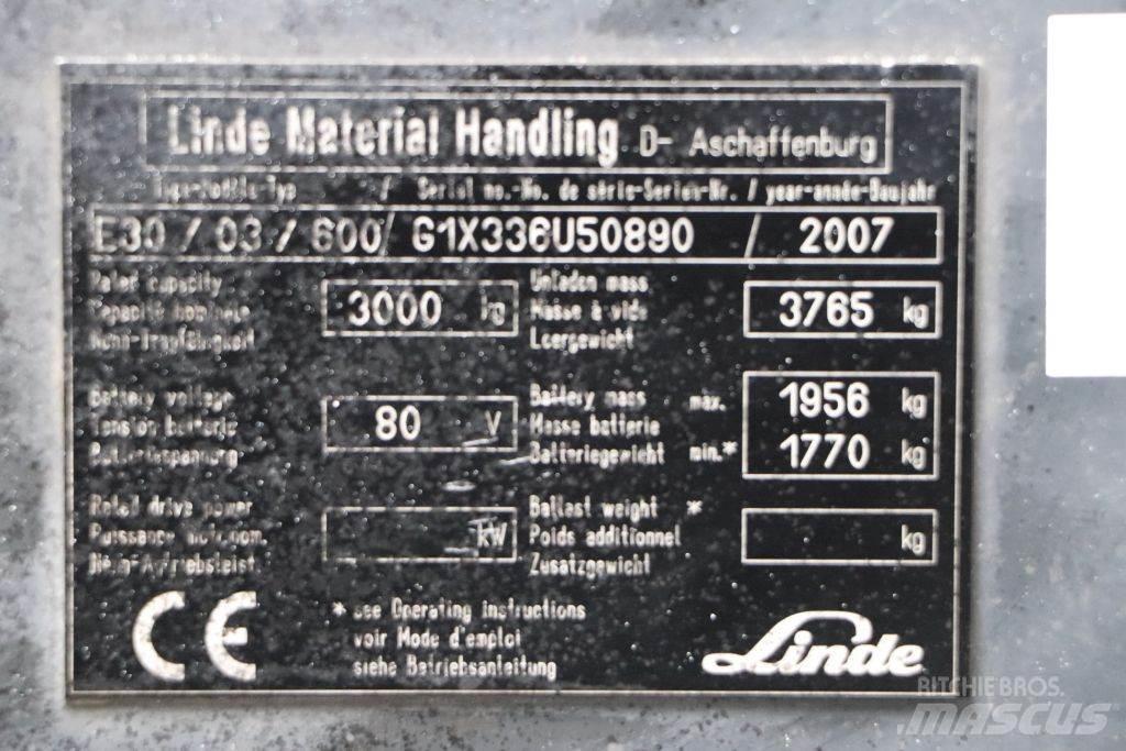 Linde E30S-03/600 Elektriske trucker