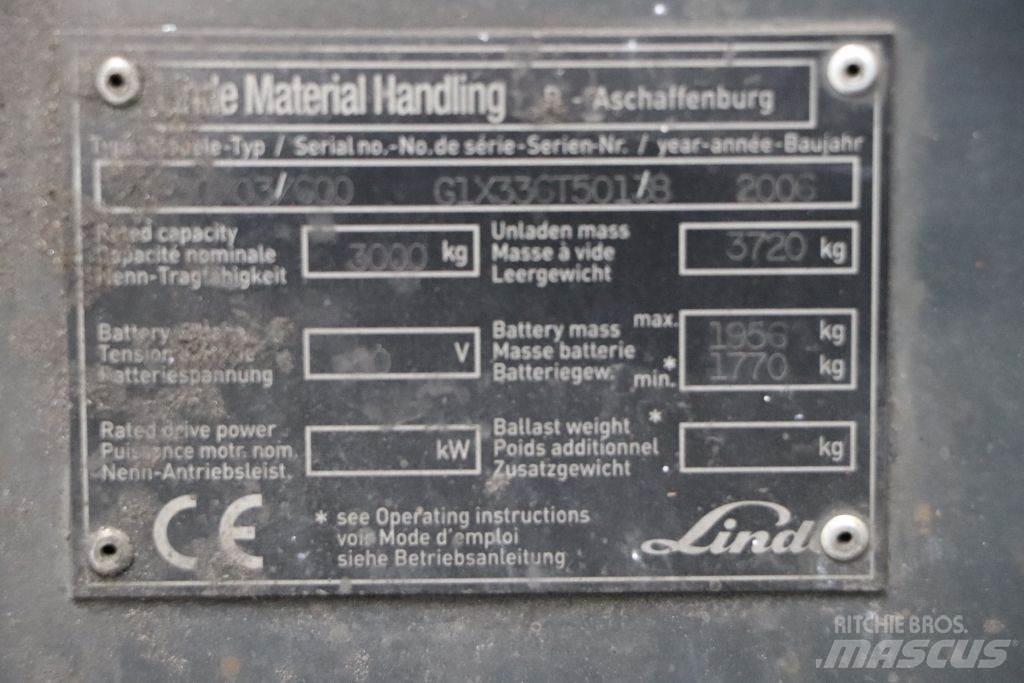 Linde E30S-03/600 Elektriske trucker