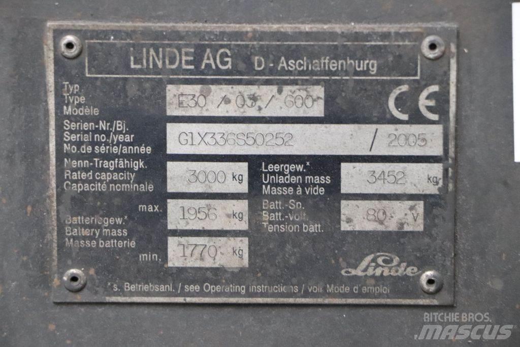 Linde E30S-03/600 Elektriske trucker