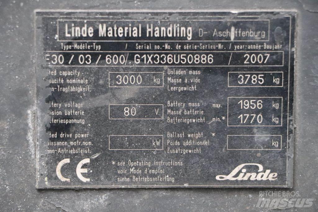 Linde E30S-03/600 Elektriske trucker