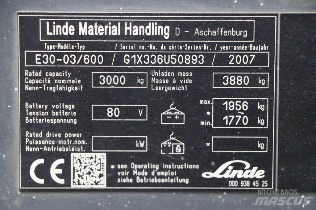 Linde E30S-03/600 Elektriske trucker