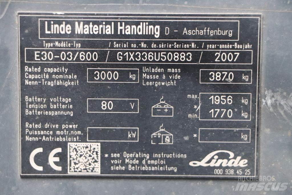 Linde E30S-03/600 Elektriske trucker
