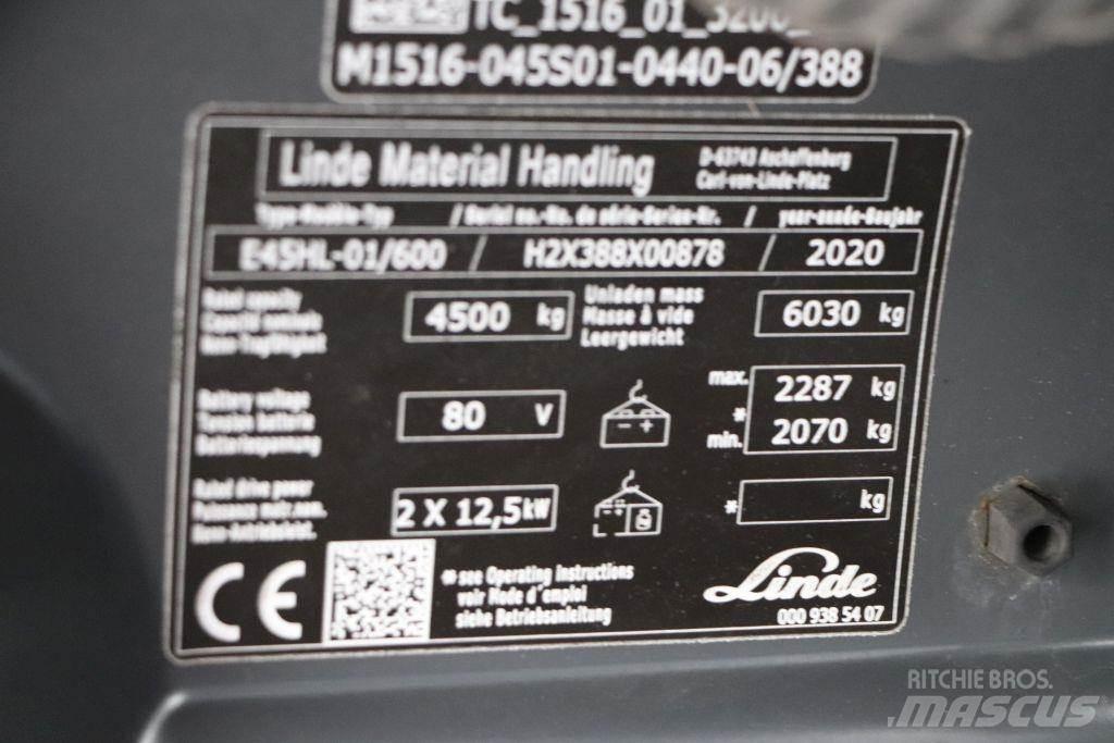 Linde E45HL-01/600 Elektriske trucker