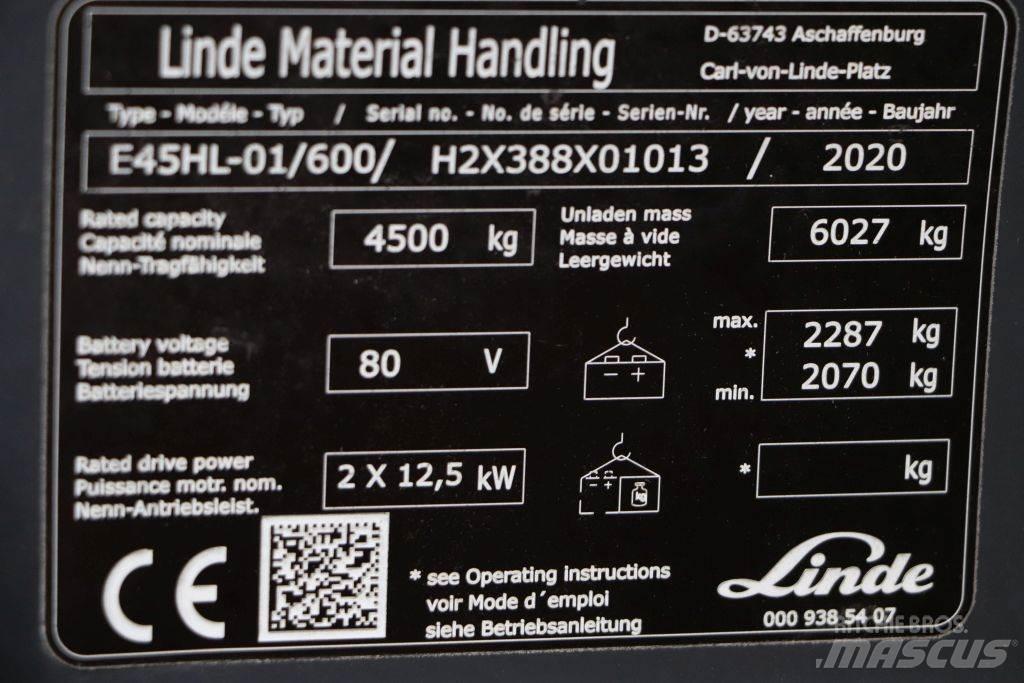 Linde E45HL-01/600 Elektriske trucker