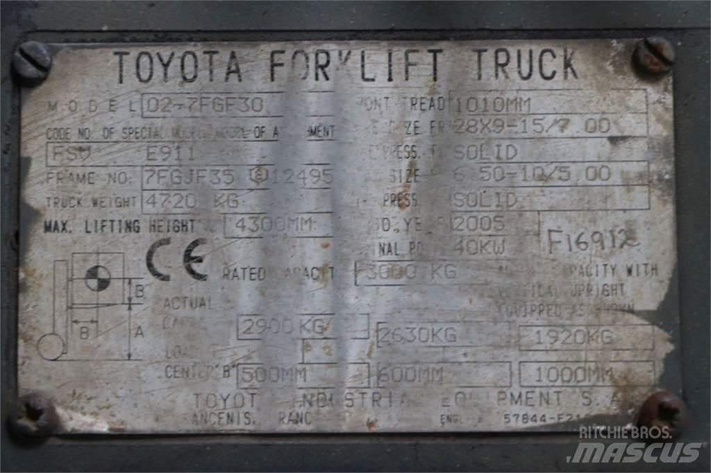 Toyota 02-7FGF30 Propan trucker