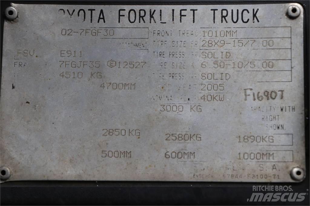 Toyota 02-7FGF30 Propan trucker