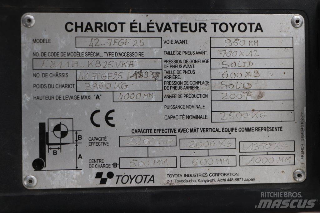Toyota 42-7FGF25 Propan trucker
