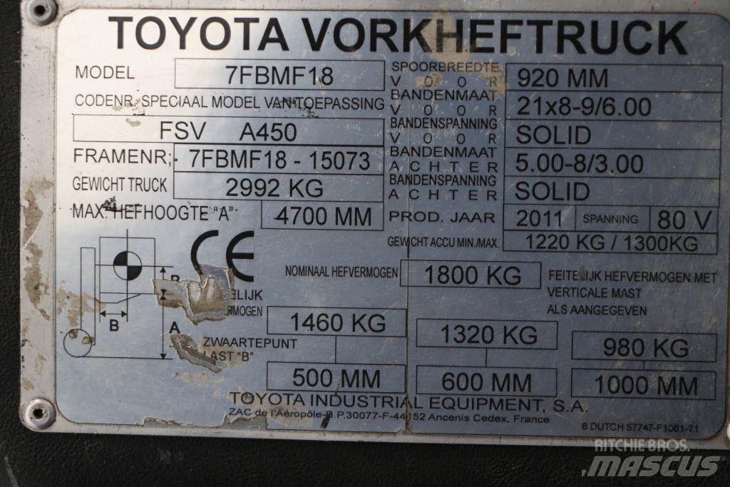 Toyota 7FBMF18 Elektriske trucker