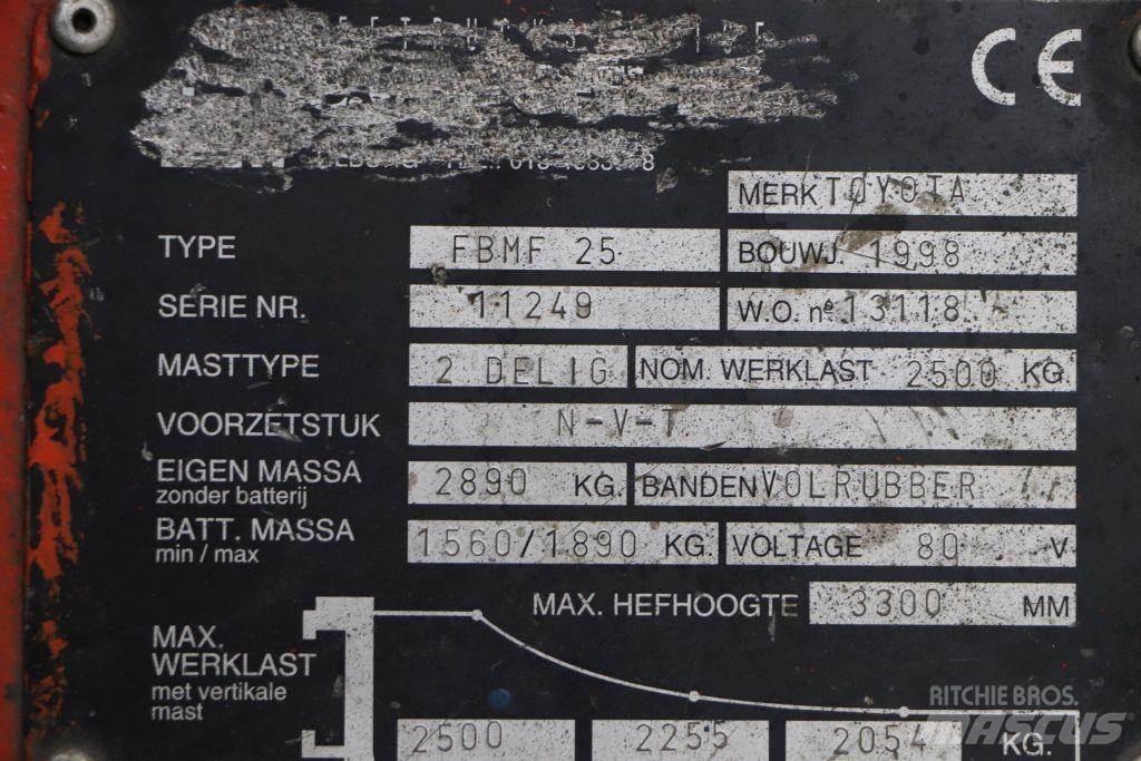 Toyota FBMF25 Elektriske trucker