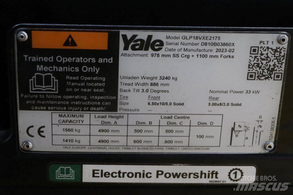 Yale GLP18VX Propan trucker