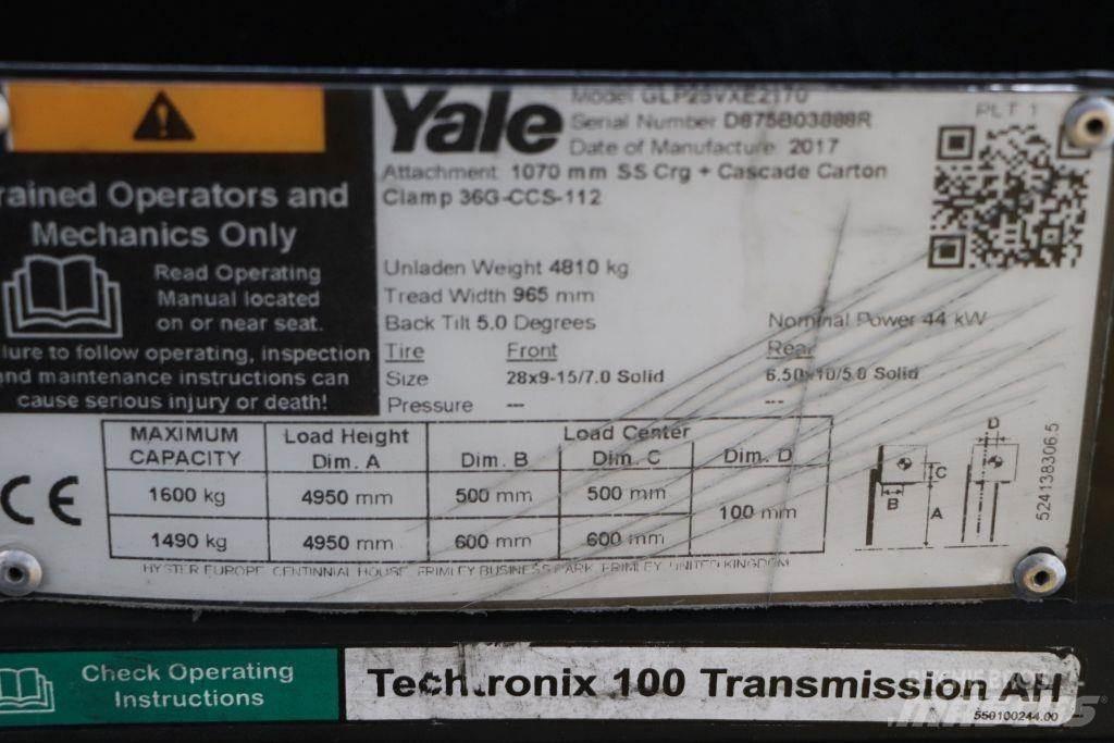 Yale GLP25VX Propan trucker
