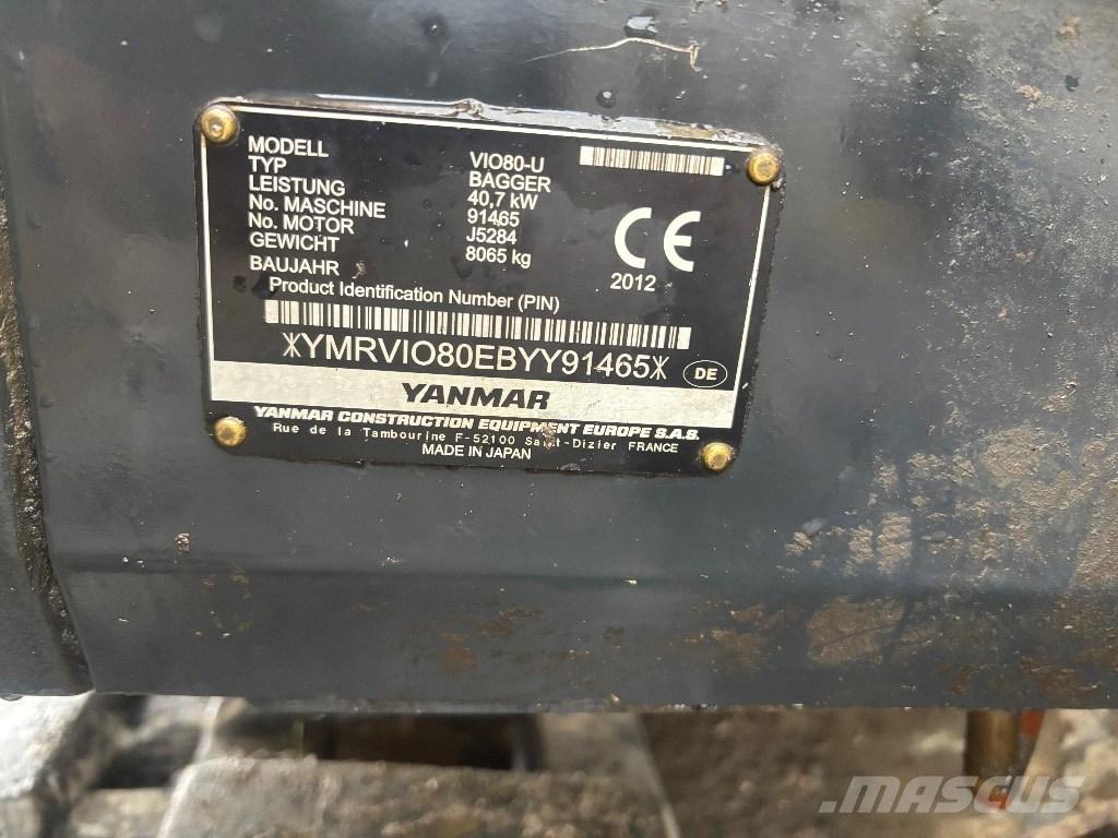 Yanmar Vio 80 U Midigravere 7 - 12t