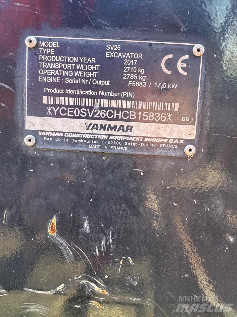 Yanmar SV 26 Minigravere <7t
