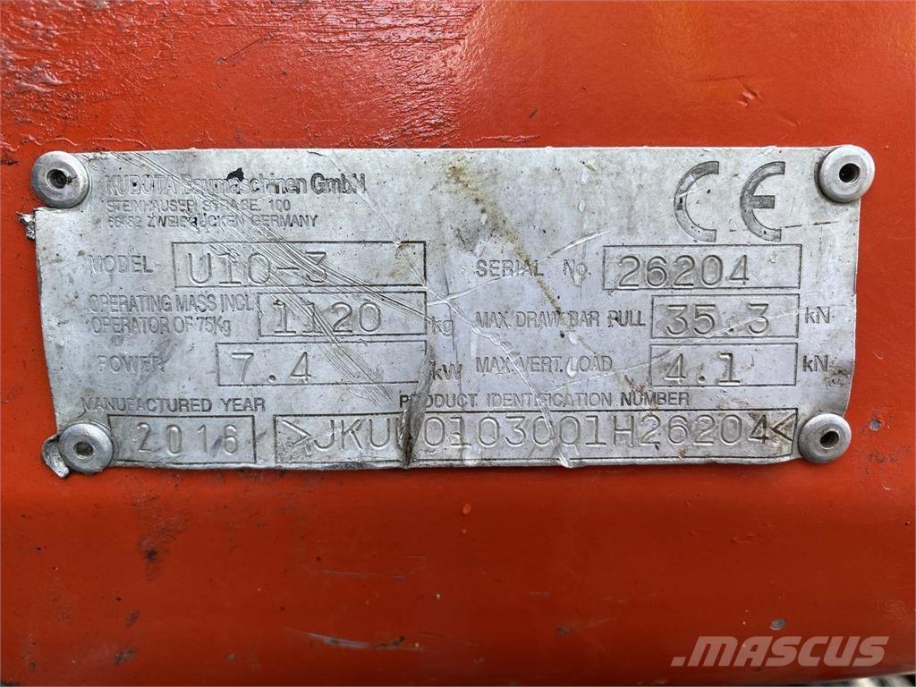 Kubota U10-3 Hjulgravere