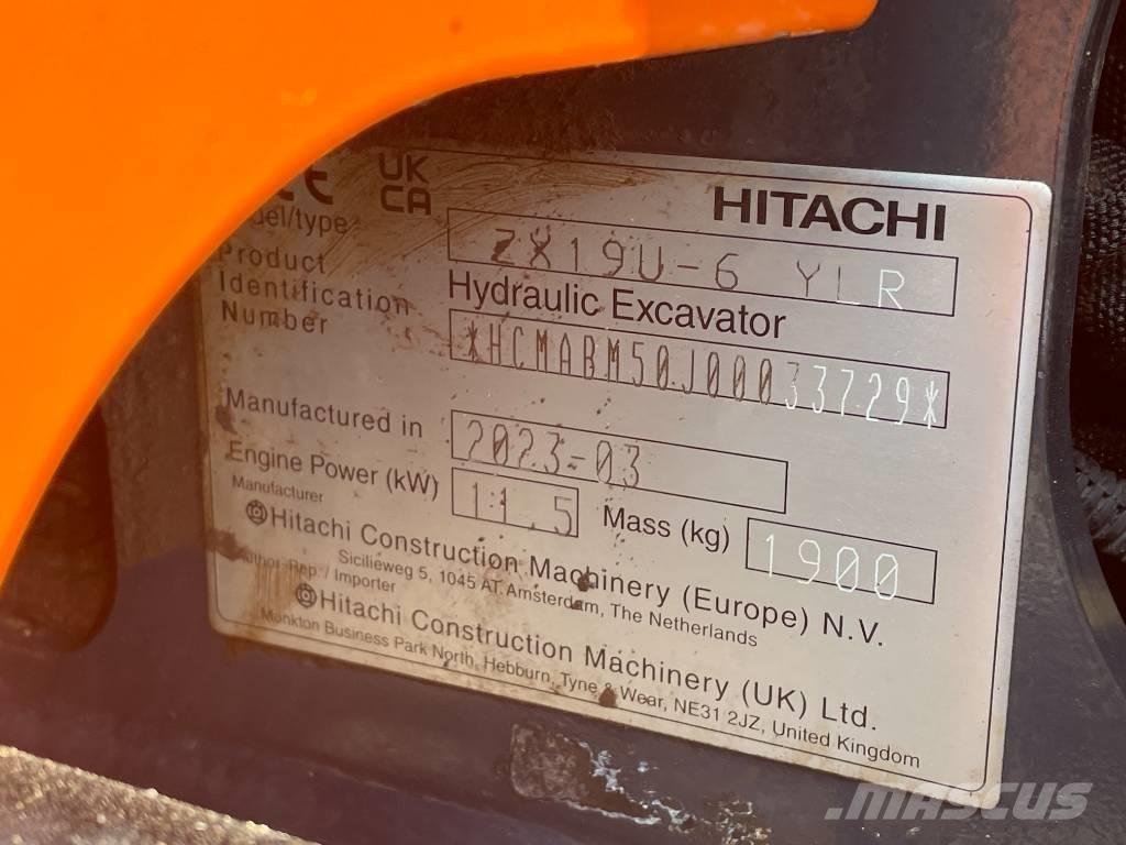 Hitachi ZX 19 U-6 Minigravere <7t