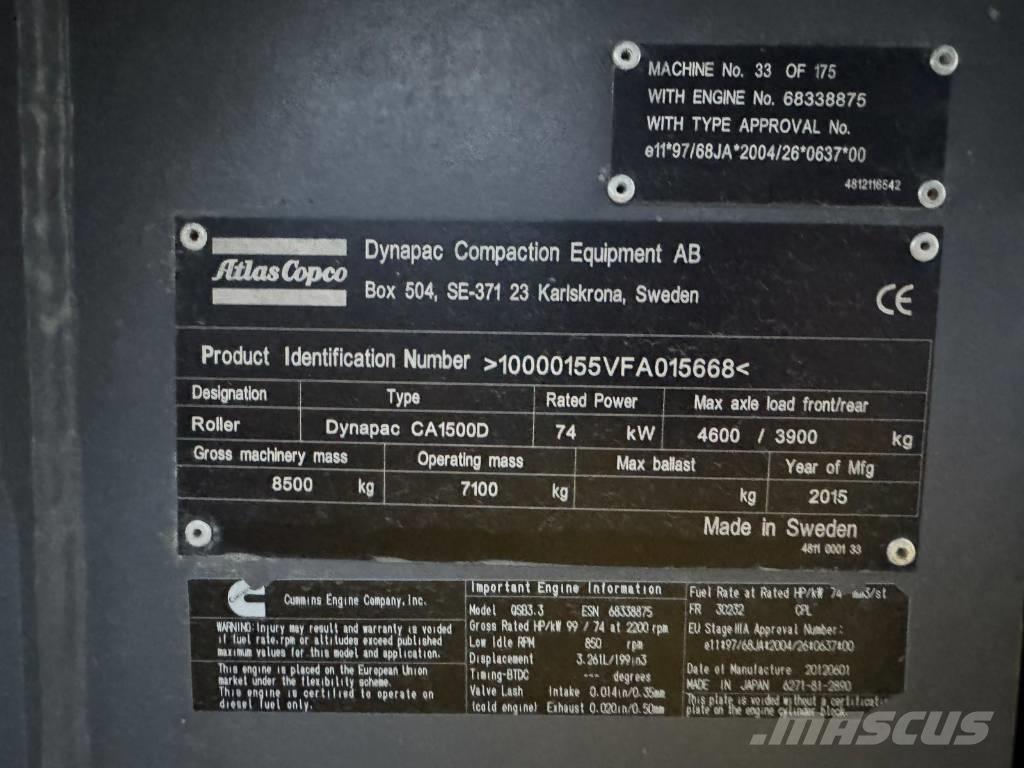 Dynapack CA1500D Valsetog