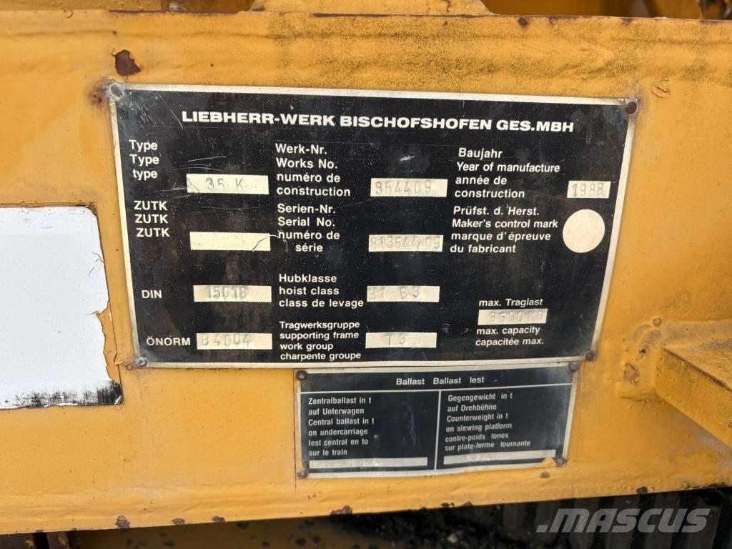 Liebherr 35 K Bygge- og tårnkraner