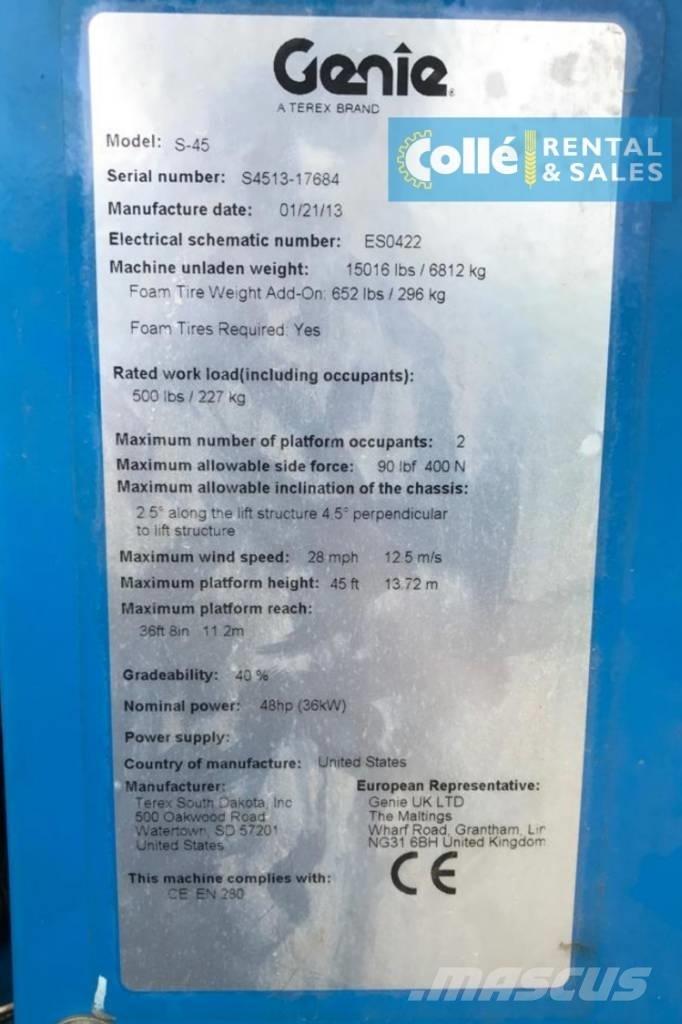 Genie S-45 | 2013 Teleskop bomlifter