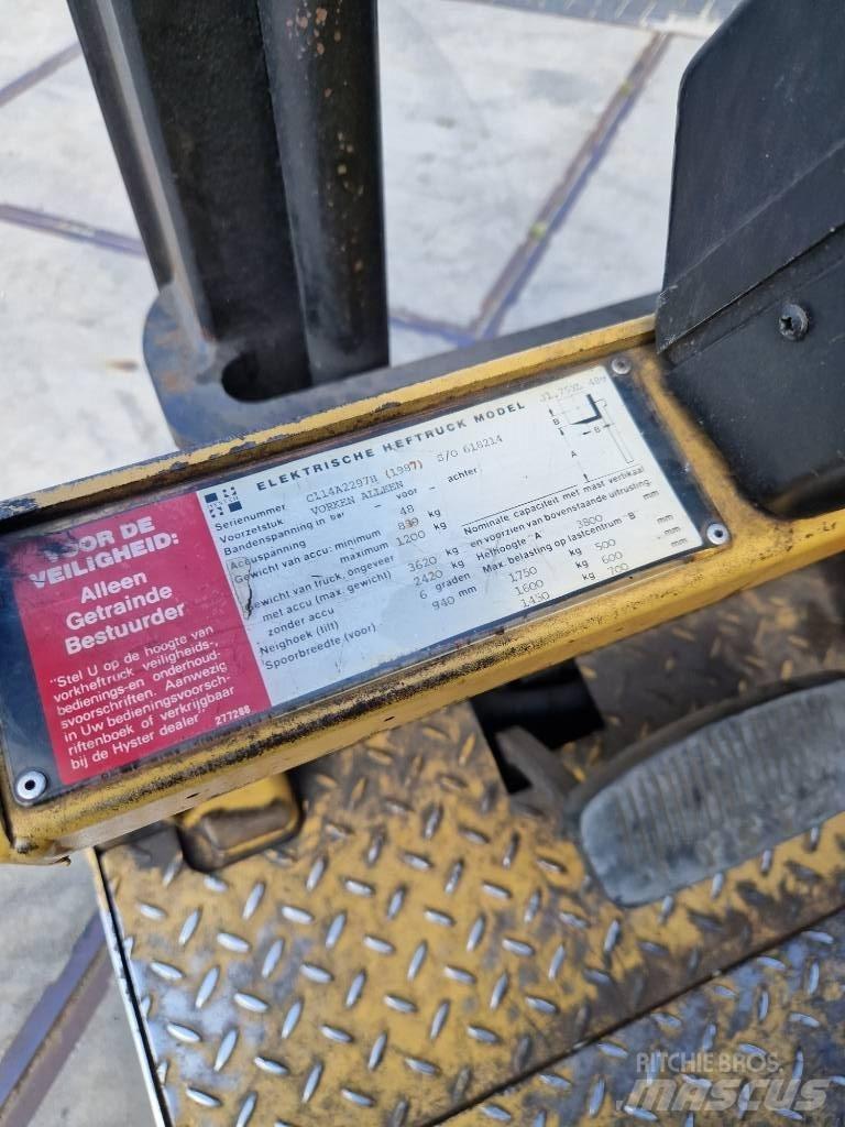 Hyster J 1.75xl Elektriske trucker
