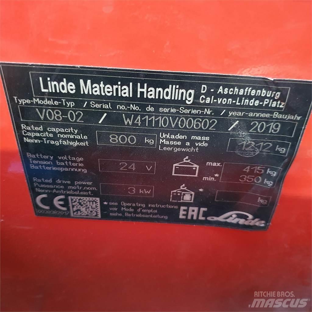 Linde V08-02 Middelsløftende plukketruck