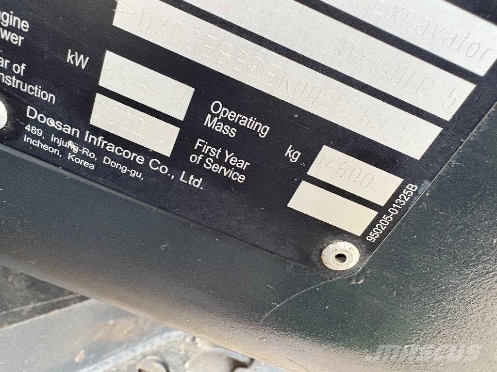 Doosan DX 140 LC Beltegraver