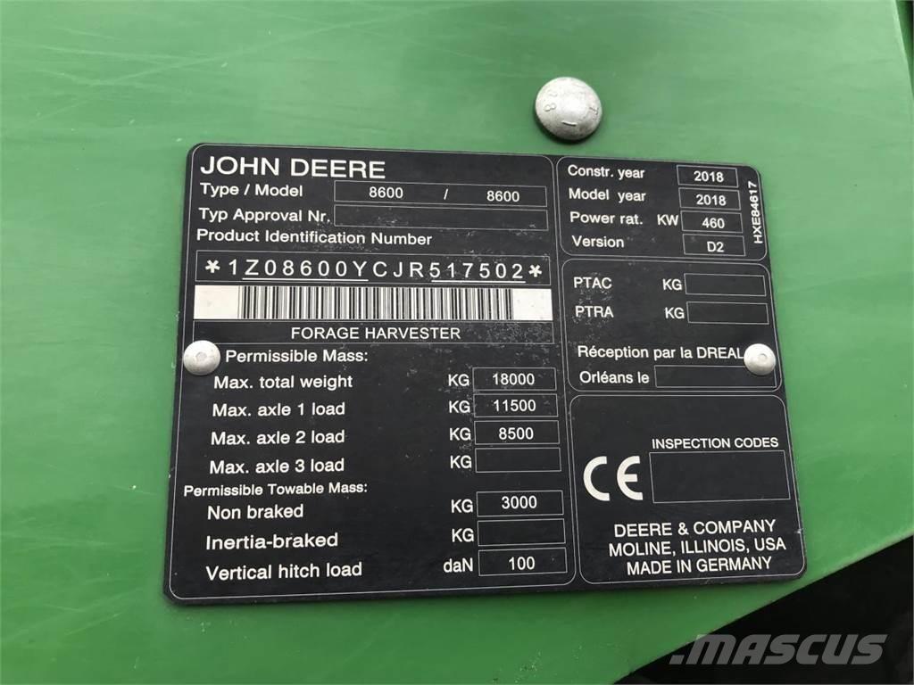 John Deere 8600 Selvdrevne fôrhøstere