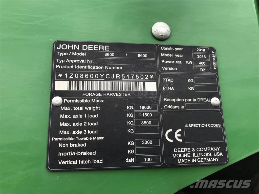 John Deere 8600 Selvdrevne fôrhøstere
