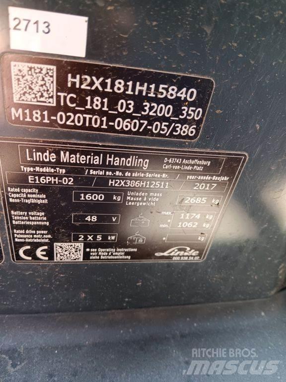 Linde E16PH Elektriske trucker