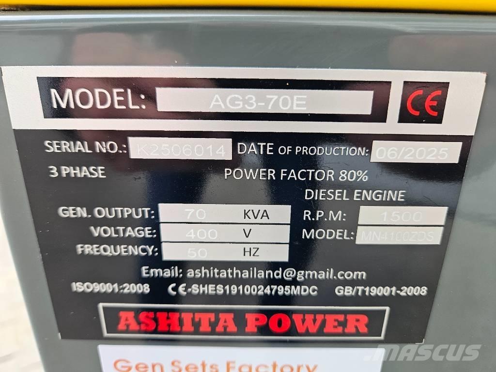Ashita AG3-70E Diesel Generatorer