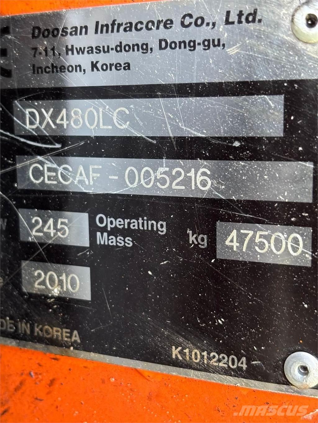 Doosan DX480LC Beltegraver