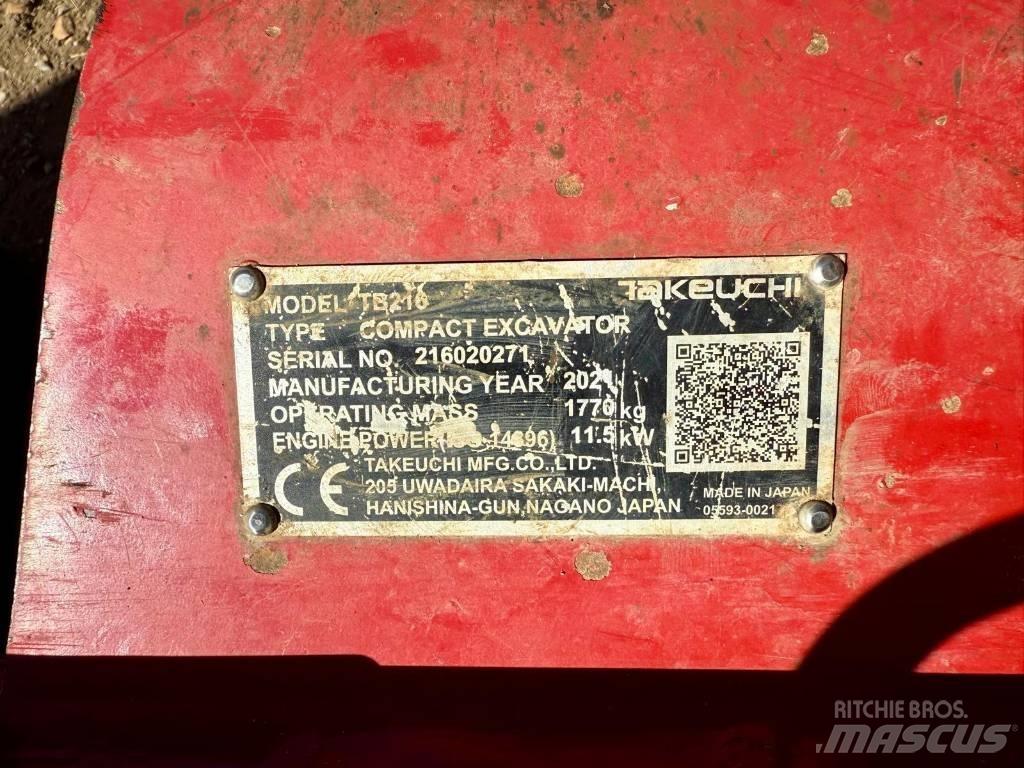 Takeuchi TB 216 Minigravere <7t
