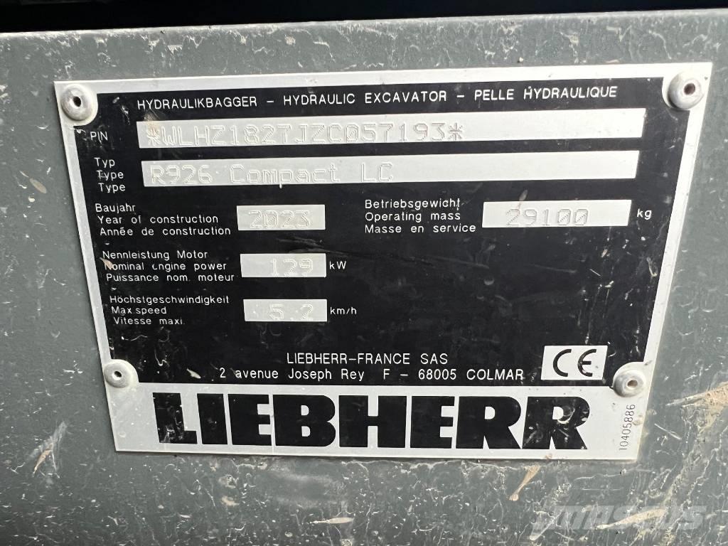 Liebherr R926 Comp Beltegraver