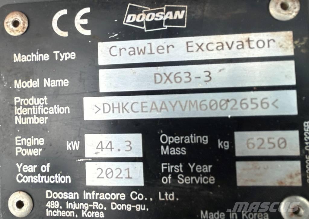 Doosan DX63-3 Beltegraver