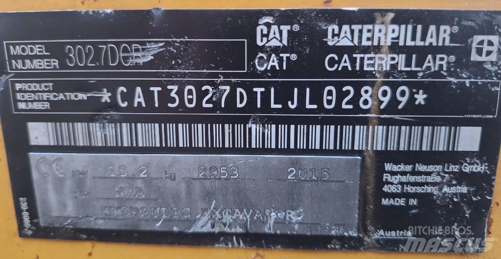 CAT 302.7 D CR Minigravere <7t