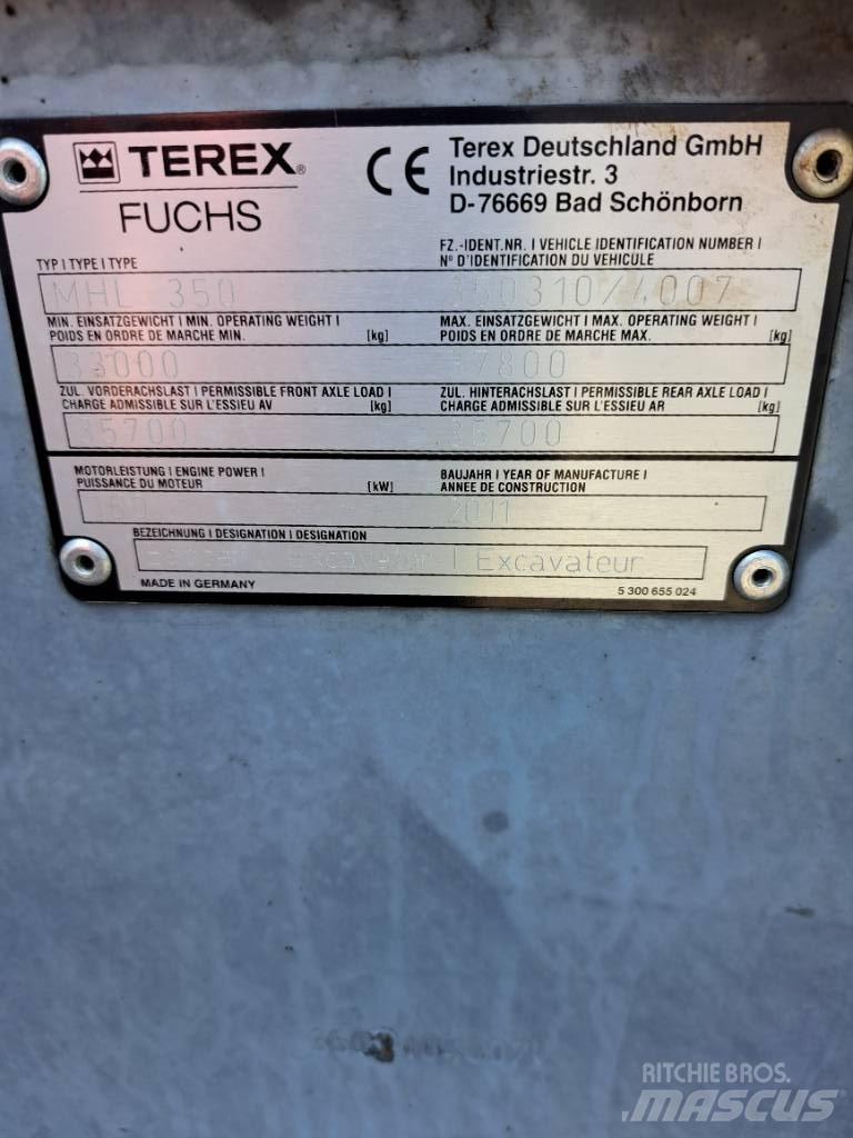 Fuchs MHL350E Gravemaskiner for avfallshåndtering