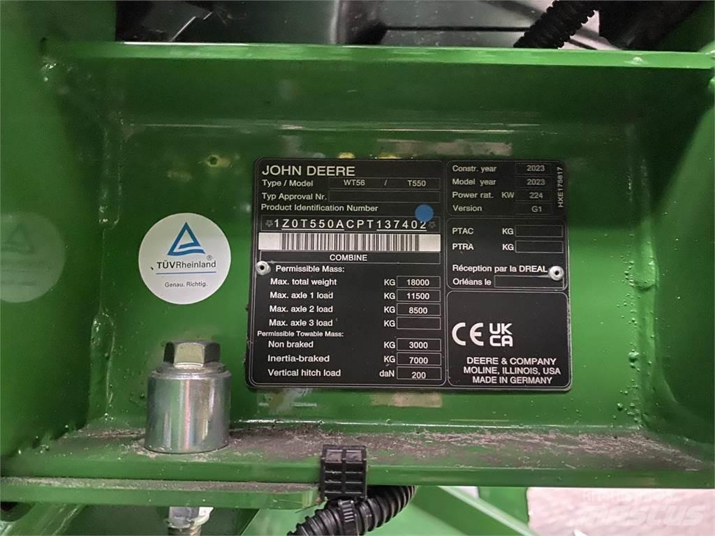 John Deere T550i Skurtreskere