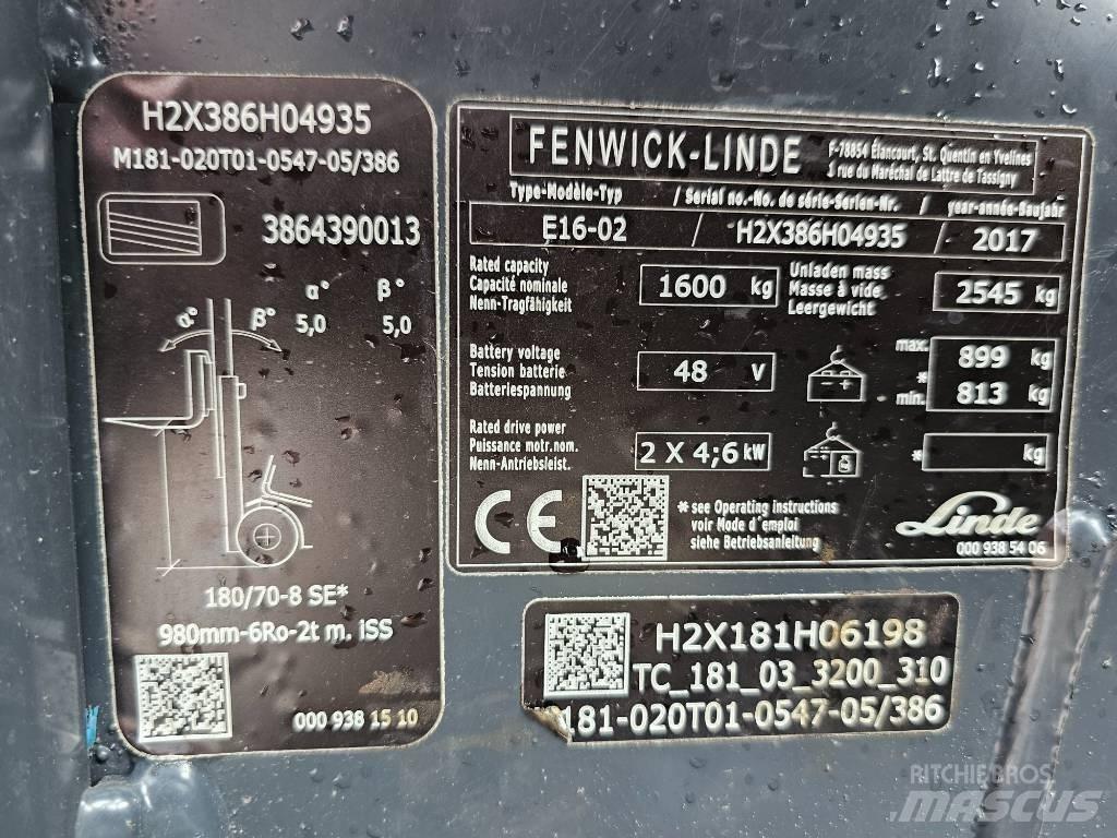 Linde E16 -02 Elektriske trucker